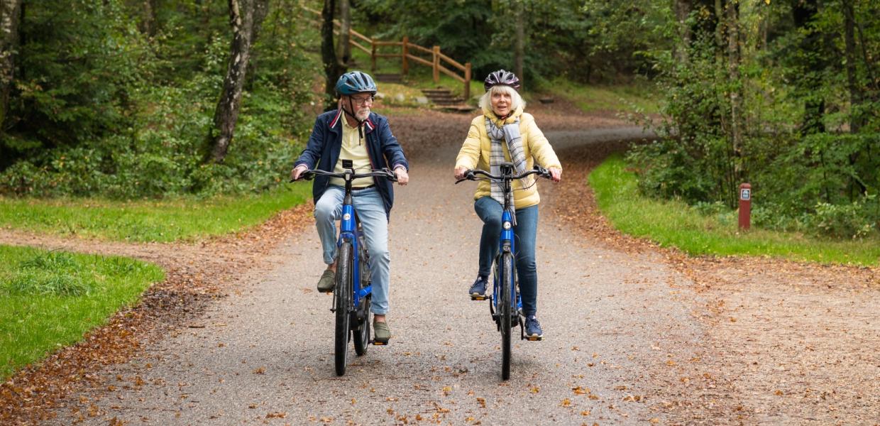 Cykelnetværk - KNUD - 2024  - Vesterhavet på cykel - Par i skoven