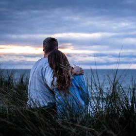 Couple by the North Sea